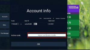 input iptv avtivation code