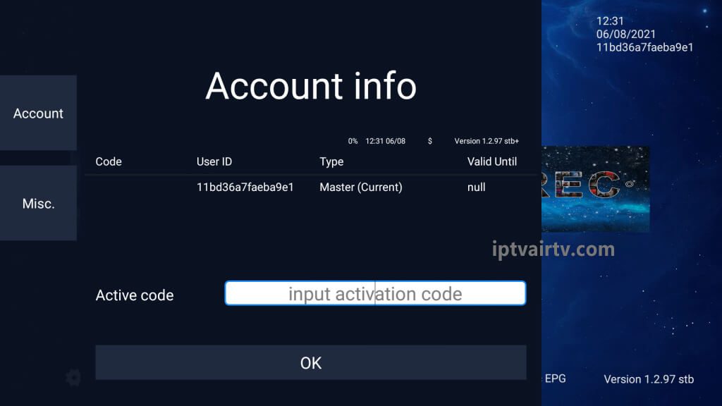 Activation AirTV IPTV